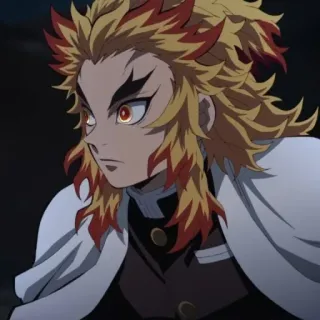 🔥 Kyojuro Rengoku Demon Slayer Аниме, Клинок, рассекающий демонов, Ренгоку, Персонаж, Огонь telegram sticker