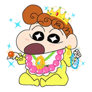 👸 kartun, mahkota, perhiasan, berkilau, imut, bayi telegram sticker