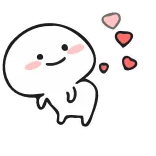 ❤ carino, cuore, cartoni animati, amore, semplice whatsapp sticker