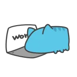 💻 Woof chat, ouaf, animal, mignon, autocollant whatsapp sticker