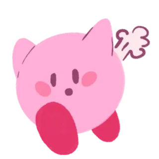 🦔 Kirby kirby, cute, cartoon, pink, video game telegram sticker