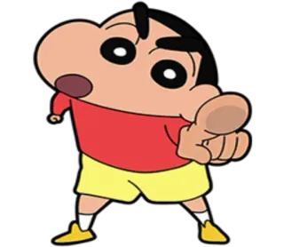 👉 Shin-chan animé, dessin animé, pointage, personnage, comédie telegram sticker