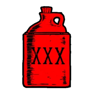 🍺 XXX rượu lậu, rượu, bình, đỏ, đồ uống telegram sticker
