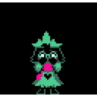 😭 Ralsei Deltarune videojuego, pixel art, personaje, lindo telegram sticker