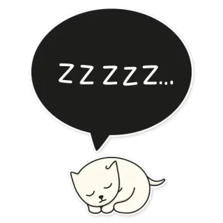 💤 ZZZZZ... Katze, schlafend, Schlaf, zzz, Tier, süß telegram sticker