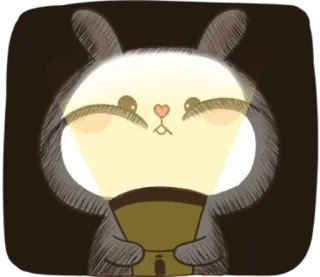 🐽 królik, słodki, zwierzę, kreskówka telegram sticker
