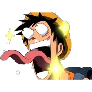 😁 Monkey D. Luffy One Piece アニメ, ワンピース, モンキー・D・ルフィ, 面白い, 漫画 whatsapp sticker