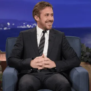 😂 Ryan Gosling diễn viên, veston, người nổi tiếng, phỏng vấn telegram sticker