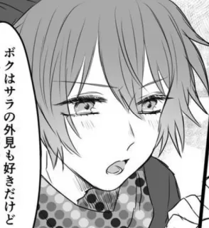 😠 ボクはサラの外見も好きだけど Anime, Manga, Japoński, Kreskówka, Portret telegram sticker