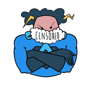 🤬 CENSORED Dessin animé, Censuré, Super-héros, Colère, Éclair, Insultant whatsapp sticker