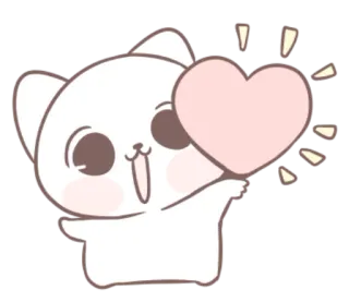 🐱 猫, 心, 可爱, 动物, 卡哇伊, 爱, 贴纸 telegram sticker