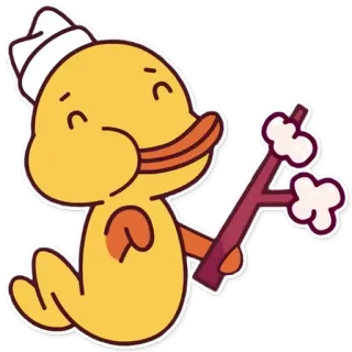 🍡 утка, моряк, мультфильм, животное, птица, милый, персонаж telegram sticker