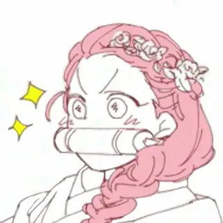 🌸 Nezuko Kamado Demon Slayer 네즈코, 귀멸의 칼날, 애니메이션, 만화, 소녀, 귀여운, 분홍색, 캐릭터 telegram sticker