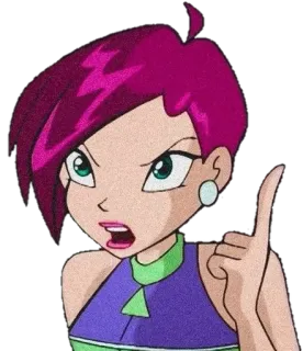 🌟 Tecna Winx Club การ์ตูน, Winx Club, เทคน่า, นางฟ้า, รายการทีวี telegram sticker