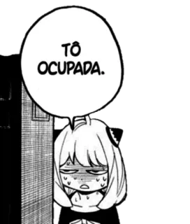 😒 Anya Forger Spy x Family TÔ OCUPADA. anime, Anya Forger, Spy x Family, ocupado, cansado telegram sticker