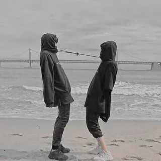 👫 gens, plage, sweats à capuche, pont telegram sticker
