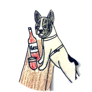 ❤ PORTO dog, wine, porto, alcohol, beverage, animal whatsapp sticker