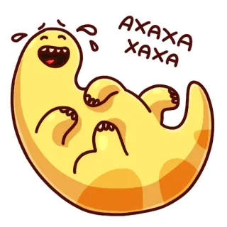 😂 AXAXA XAXA tertawa, kartun, lucu, humor, emoji, karakter telegram sticker