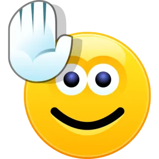 👋 Emoji, Onda, Mão, Sorriso, Feliz telegram sticker
