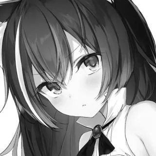 😡 Anime, Manga, Niedlich, Mädchen, Kawaii, Katzenohren telegram sticker