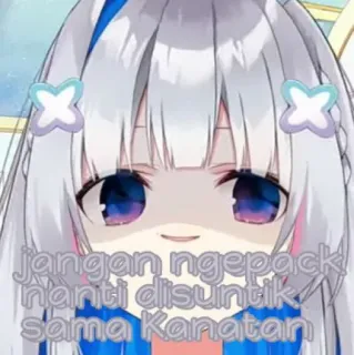 💉 Kanata Jangan ngepack nanti disuntik sama Kanatan Аниме, Витубер, Цифровое искусство, Каваии telegram sticker