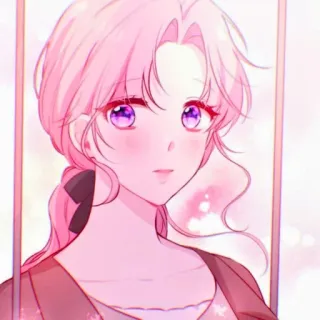 🎟 Anime, Manga, Różowe włosy, Kobieta, Słodkie, Ilustracja, Postać telegram sticker