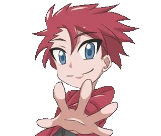 🎈 Anime, Manga, Cartoon, Charakter, Junge, rote Haare, blaue Augen telegram sticker