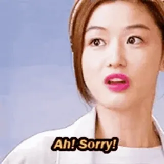 😅 Ah! Sorry! Entschuldigung, Sorry, Frau, Koreanisch, Asiatisch telegram sticker