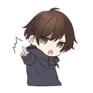 👈 anime, manga, character, boy, hoodie, cute telegram sticker