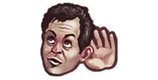 👂 escuchando, oído, hombre, oír, gesto telegram sticker