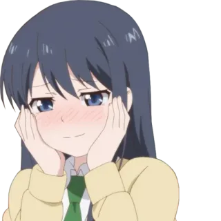 😳 Anime, Garota, Personagem, Fofo, Sorrindo, Kawaii telegram sticker