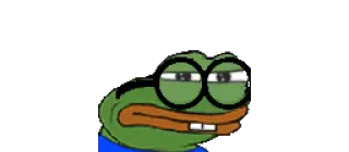 🤓 Pepe the Frog meme, rana, occhiali telegram sticker