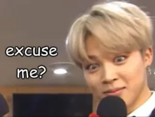 😂 excuse me? meme, funny, reaction, excuse me, kpop telegram sticker