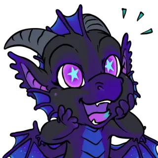 😍 dragon, cartoon, cute, sticker, fantasy, animal whatsapp sticker
