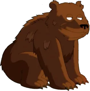 😒 熊, 动物, 卡通 telegram sticker