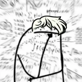 🧐 @kxzzy_ orang lidi, stres, matematika, persamaan, khawatir telegram sticker