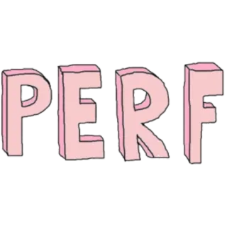 ✨ PERF perf, pink, text, word, sticker, perfect, cute telegram sticker