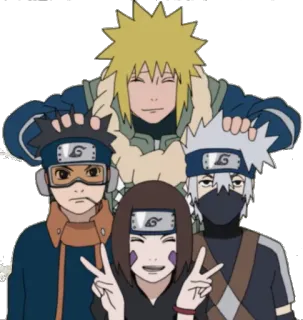 👨 anime, cartoon, friends, group, characters, Naruto whatsapp sticker