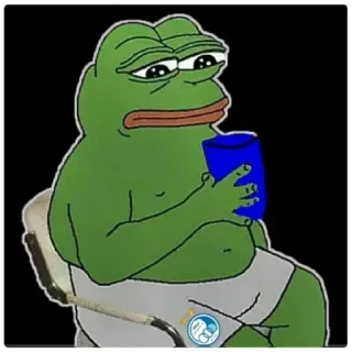 💙 Pepe the Frog Pepe si Katak, Meme, Katak, Meme internet whatsapp sticker
