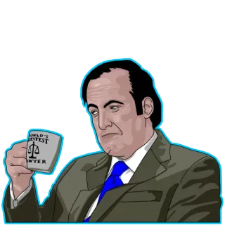 ☕️ World's Greatest Lawyer avocat, humour, mème, drôle, le meilleur, Saul Goodman telegram sticker