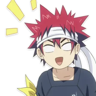 🤩 Soma Yukihira Food Wars!: Shokugeki no Soma anime, cooking, chef, Food Wars, Soma Yukihira telegram sticker