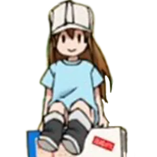 🙃 Platelet Cells at Work! Anime, Personagem, Plaqueta, Cells at Work, Fofo telegram sticker