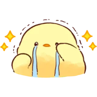 🤩 llorando, triste, emoji, kawaii, lindo, amarillo, lágrimas whatsapp sticker