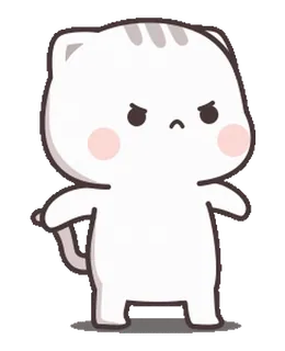 😠 gato, bravo, desenho animado, adesivo, fofo, animal telegram sticker