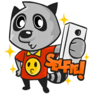 📱 SELFIE! Panda, Selfie, Animale, Cartone animato, Felice, Carino whatsapp sticker