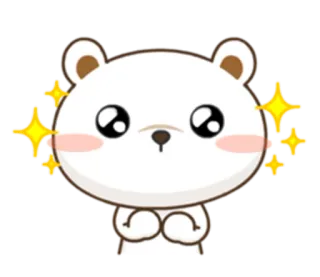 😻 oso, lindo, kawaii, brillante, animal, dibujos animados telegram sticker