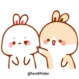 😂 兔子, 可爱, 卡通, 贴纸 telegram sticker