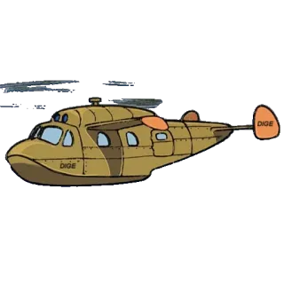 🚁 DIGE flugzeug, digger, cartoon, vintage telegram sticker