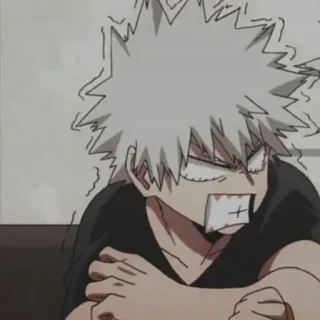 🖕 Bakugo My Hero Academia Anime, Manga, My Hero Academia, Bakugo, Marah, Karakter, Ledakan, Pahlawan telegram sticker