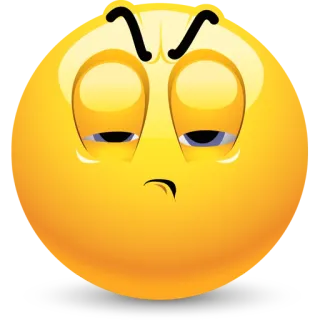 😑 表情符号, 生气, 沮丧, 心情 telegram sticker